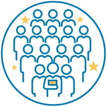 Icon depicting group of educators