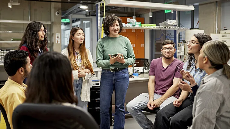 Young coworkers in a laboratory
