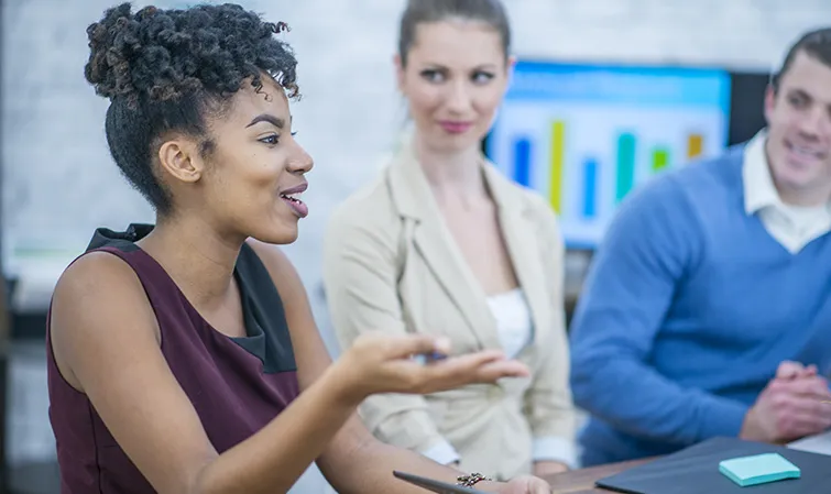 Business colleagues in discussion