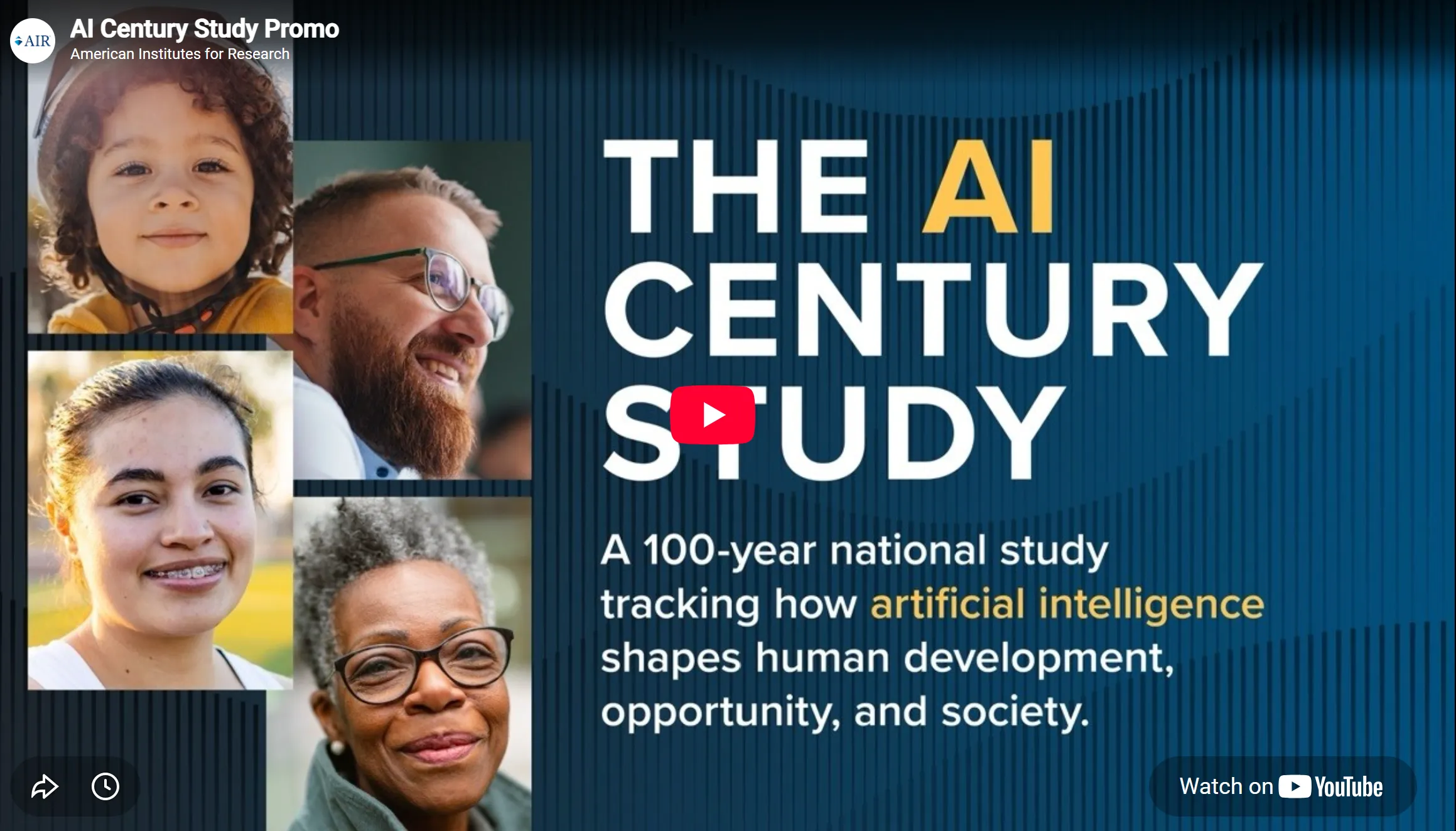 Click to watch a video of the AI Century Study