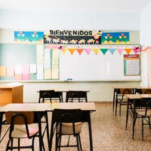 middle school Spanish classroom
