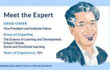 Illustration of David Osher and areas of expertise
