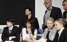Group of professionals deliberating