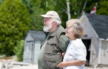 Older couple walking