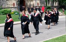college graduation procession
