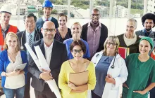 Group of smiling coworkers