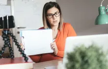 Teacher teaching online