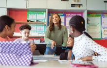 Teacher and students in classroom