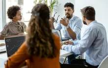 Business colleagues in a meeting