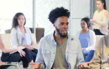 Diverse community meeting