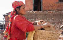 Nepali woman working