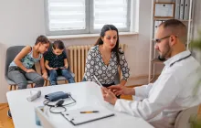 Rural family with doctor
