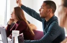College students in classroom