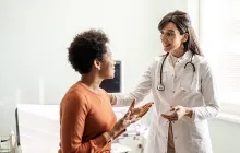 Doctor and patient in discussion