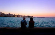 couple looking at the sunrise
