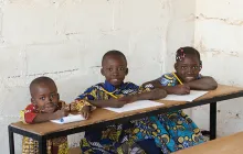 African children smiling at School