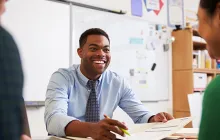 Smiling educator