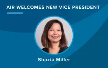 Graphic: AIR Welcomes New Vice President Shazia Miller