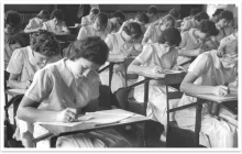 Project Talent students taking an exam