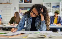 Frustrated high school student