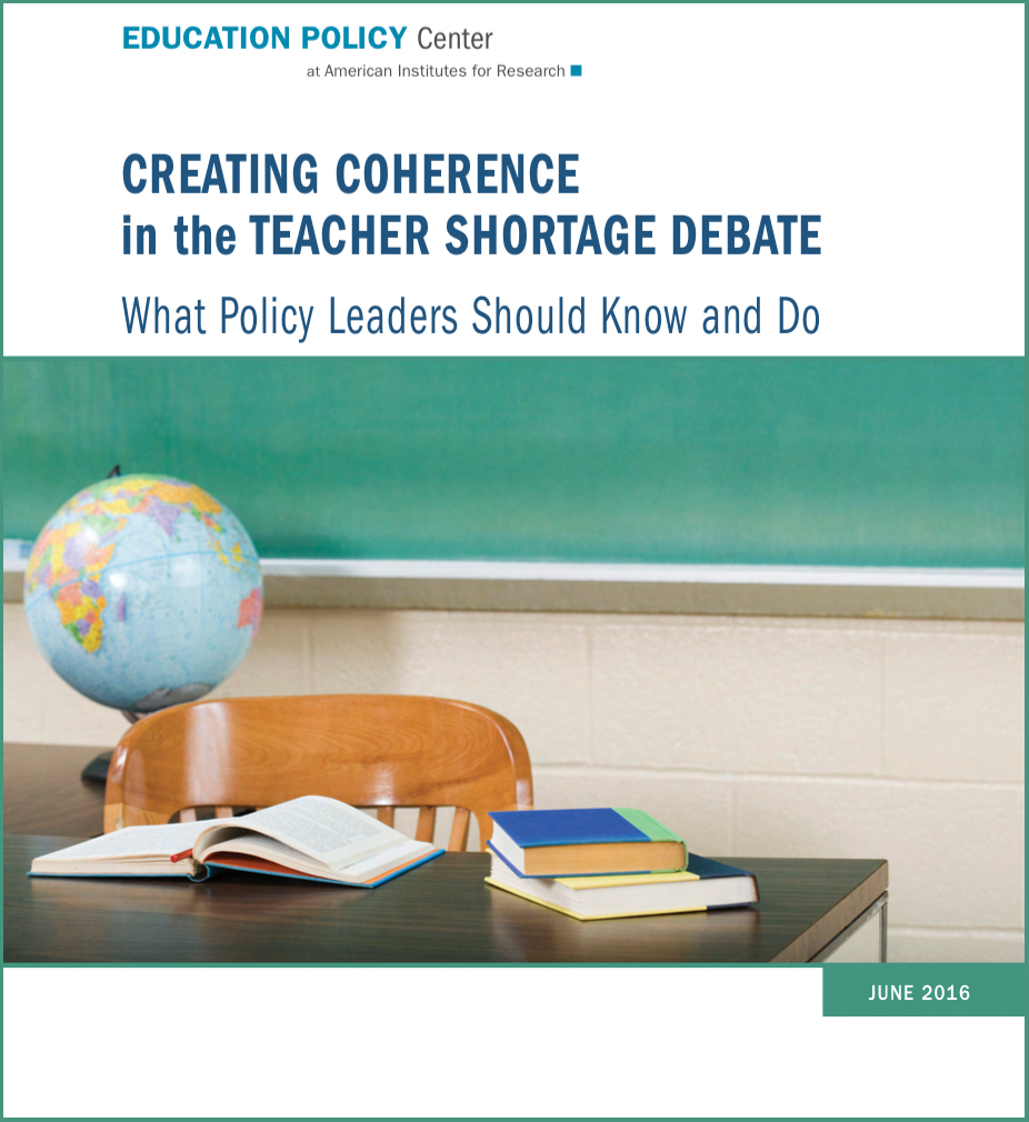 Teacher shortage report cover