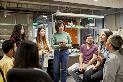 Young coworkers in a laboratory