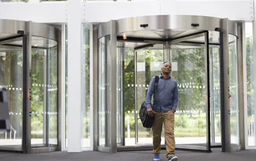 Man returning to office