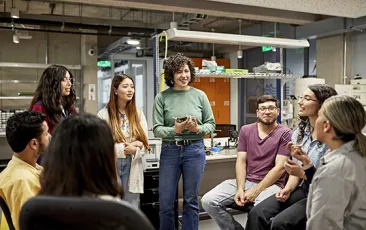 Young coworkers in a laboratory