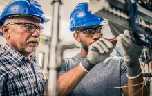 Electrician and apprentice